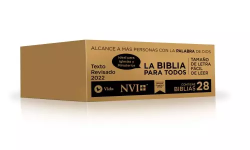 NVI, Santa Biblia, Edición económica, Texto revisado 2022, Tapa rústica, Paquete de 28