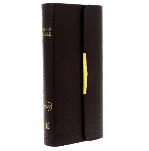 NKJV Compact, Bible, Bonded Leather, Red Letter, Gilt Edge, Ribbon Marker