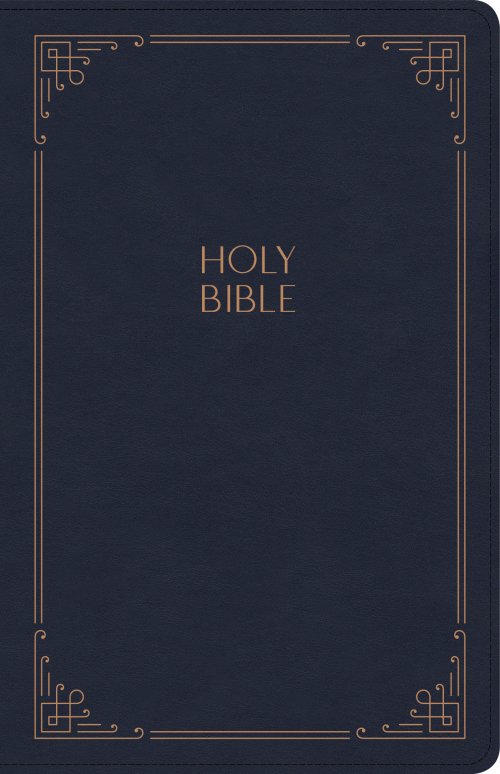 KJV Large Print Personal Size Reference Bible, Navy Leathertouch