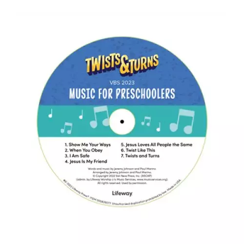 VBS-Twists & Turns: Music For Preschoolers CD (Pack Of 5)