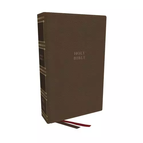 KJV Holy Bible: Compact Bible with 43,000 Center-Column Cross References, Brown Leathersoft, Red Letter, Comfort Print: King James Version