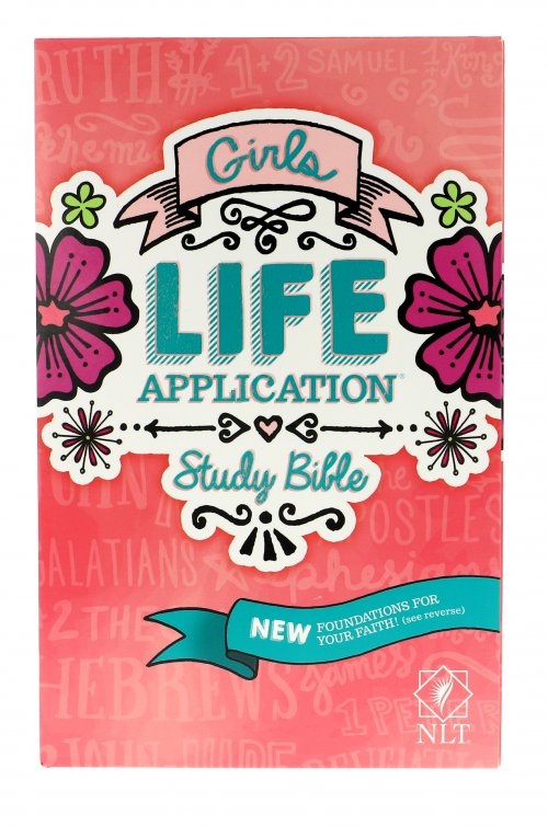NLT Girls Life Application Study Bible, Pink, Paperback