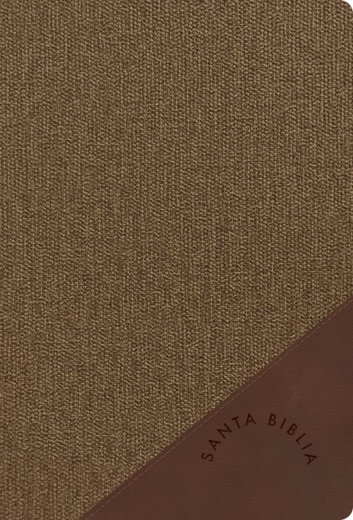RVR 1960 Biblia letra grande tamaño manual, café duotono símil piel con índice (Edición 2023)