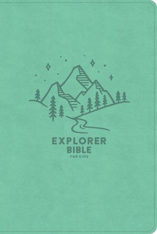 CSB Explorer Bible for Kids, Light Teal Mountains LeatherTouch