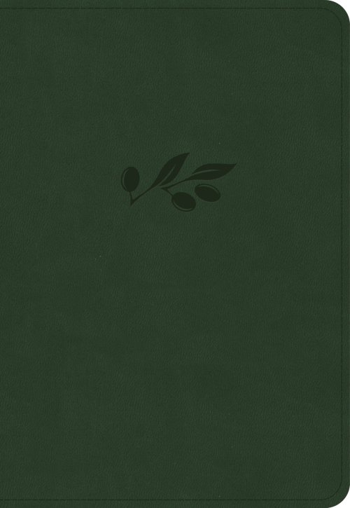 KJV Large Print Compact Reference Bible, Olive LeatherTouch