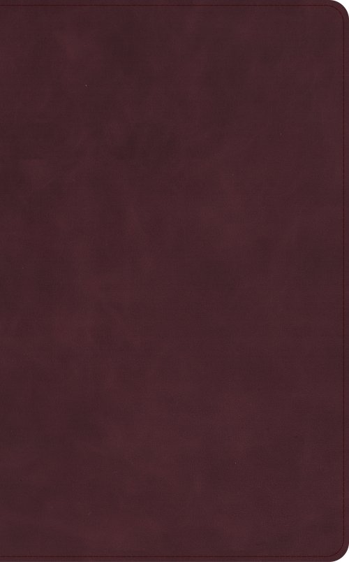 CSB Single-Column Personal Size Bible, Holman Handcrafted Collection, Premium Marbled Burgundy Calfskin