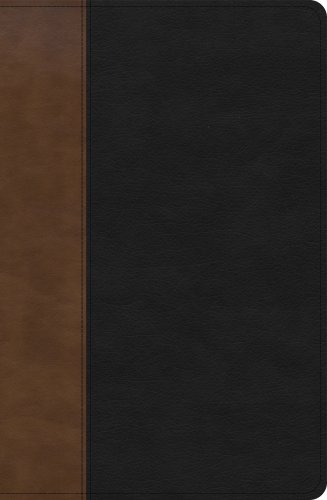KJV Personal Size Giant Print Bible, Black/Brown LeatherTouch