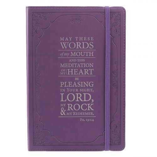 The Words of my Mouth Purple Flexcover Journal - Psalm 19:14