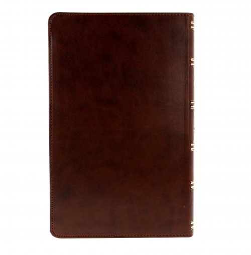 KJV Giant Print Bible, Brown, Imitiation Leather, Red Letter, Reading Plan, Thematic Verse Finder, Gitl Edged, Ribbon Marker, Concordance, Maps, Cross-Reference