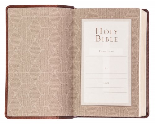 KJV Giant Print Bible, Brown, Imitiation Leather, Red Letter, Reading Plan, Thematic Verse Finder, Gitl Edged, Ribbon Marker, Concordance, Maps, Cross-Reference