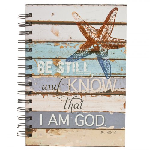 Journal Wirebound Cream/Blue Coastal Be Still Ps. 46:10