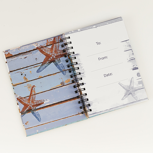 Journal Wirebound Cream/Blue Coastal Be Still Ps. 46:10