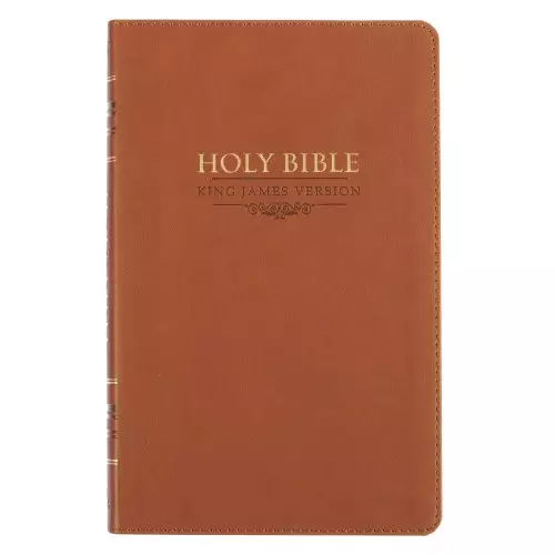 KJV Bible Gift Edition Faux Leather, Saddle Tan