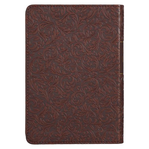 KJV Bible Compact LP Faux Leather, Medium Brown
