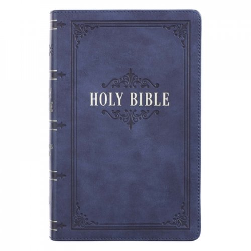 KJV Bible Giant Print Standard-size Faux Leather, Dark Blue