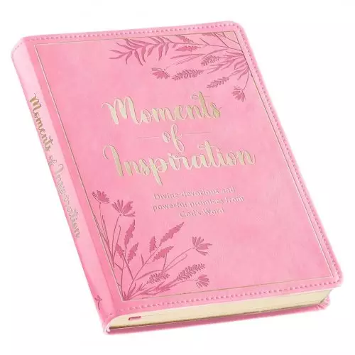 Moments of Inspiration, Divine Devotions and Powerful Promises From the Word of God, Pink Faux Leather