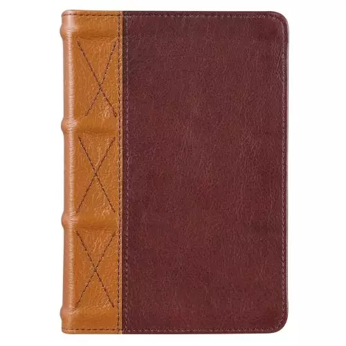 KJV Bible Compact LP Full-grain Leather, Saddle Tan/Butterscotch