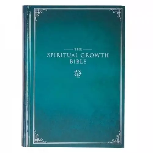 NLT Spiritual Growth Bible, Teal, Hardback, Articles, Book Introductions, Character Profiles, Cross-References, Topical Index, Presentation Page, Ribbon Markers,