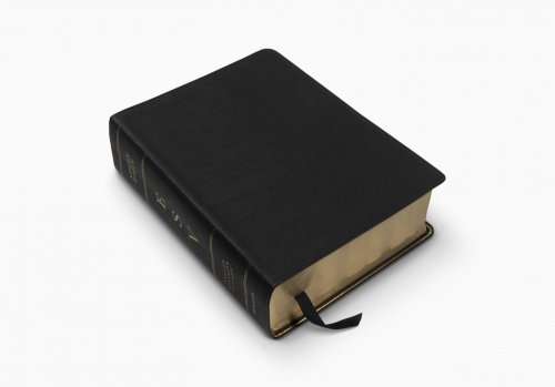ESV Study Bible, Large Print, Genuine Leather, Black, Concordance, 20,000+ Study Notes, Maps