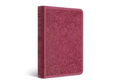 ESV Large Print Compact Bible, Red Letter (TruTone, Berry, Floral Design)