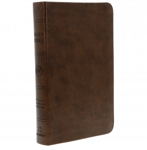 ESV Value Compact Bible, Brown, Imitation Leather, Double-Column Format, Smyth-Sewn Binding