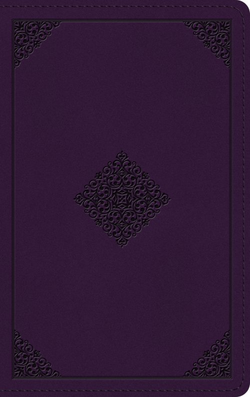 ESV Large Print Personal Size Bible, Red Letter (TruTone, Lavender, Ornament Design)