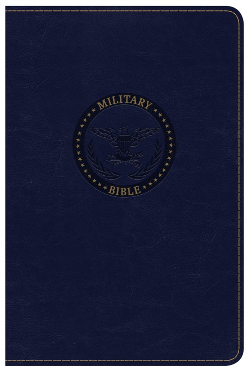 CSB Military Bible, Navy Blue Leathertouch