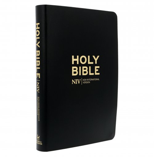 NIV Popular Cross-Reference Bible, Black, Bonded Leather, Anglicised Text, Maps, Reading Plan, Timeline, Book Overviews, Guidance on Topics & Passages