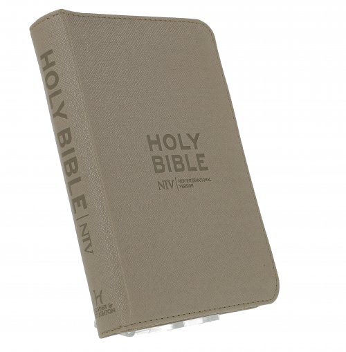 NIV Pocket Bible, Gold, Paperback, Zip, Shortcuts to Key Passages, Ribbon Marker
