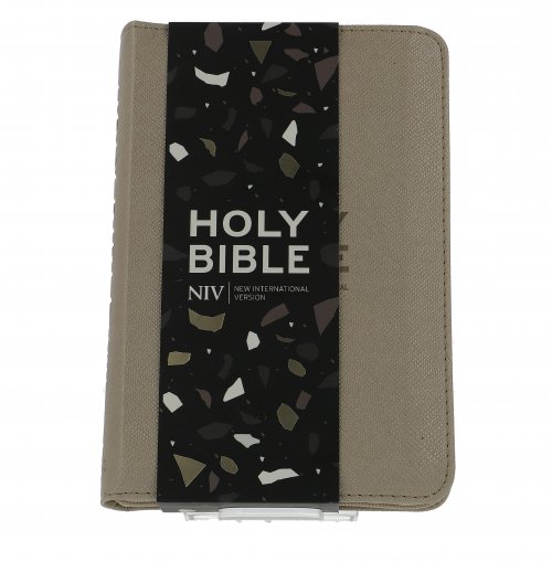 NIV Pocket Bible, Gold, Paperback, Zip, Shortcuts to Key Passages, Ribbon Marker