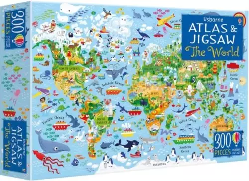 Usborne Atlas And Jigsaw The World