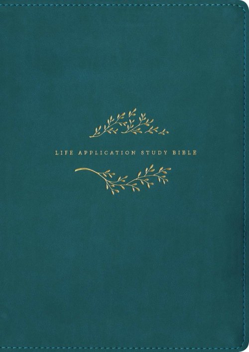 NLT Life Application Study Bible, Third Edition, Large Print (LeatherLike, Teal Blue, Red Letter)