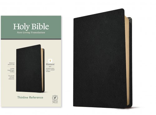 NLT Thinline Reference Bible, Filament Enabled (Genuine Leather, Black)