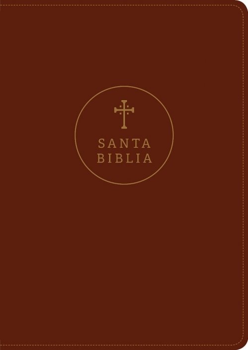 Santa Biblia RVR60, Edición de referencia ultrafina, letra grande (SentiPiel, Café rojizo, Letra Roja)