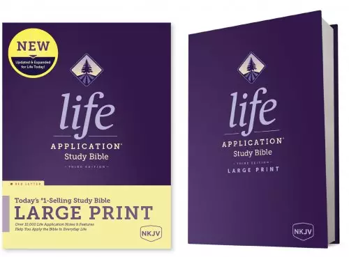 NKJV Life Application Study Bible, Third Edition, Large Print (Hardcover, Red Letter)