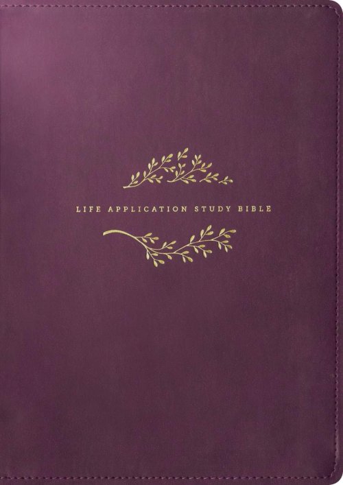 NLT Life Application Study Bible, Purple, Imitation Leather, Third Edition, Red Letter, Indexed, Book Introductions, Maps, Charts, Concordance, Cross-References, Notes, Profiles, Presentation Page