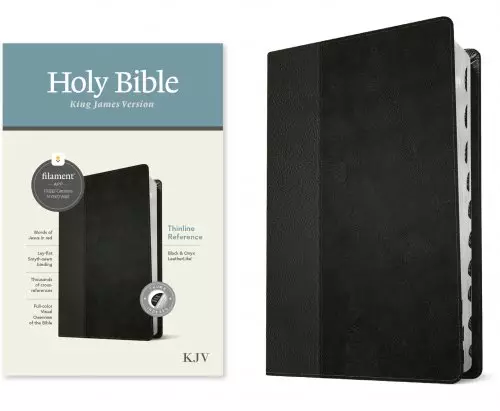 KJV Thinline Reference Bible, Filament-Enabled Edition (LeatherLike, Black/Onyx, Indexed, Red Letter)
