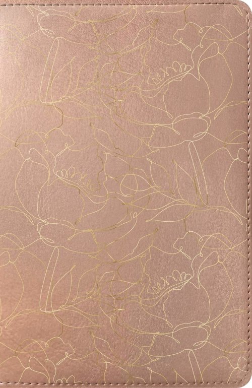 NLT Super Giant Print Bible, Filament Enabled (LeatherLike, Blush Floral, Red Letter)