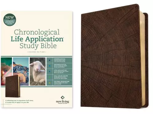 NLT Chronological Life Application Study Bible, Second Edition (LeatherLike, Heritage Oak Brown)