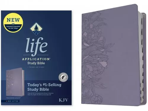 KJV Life Application Study Bible, Third Edition (LeatherLike, Peony Lavender, Indexed, Red Letter)