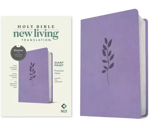NLT Giant Print Premium Value Bible, Filament-Enabled Edition (LeatherLike, Lavender Vine)