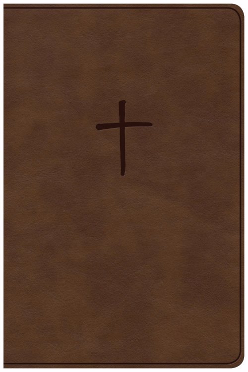 CSB Compact Bible, Brown, Imitation Leather, Two-Column Text, Topical Subheadings, Words of Christ in Red, Concordance, Presentation Page