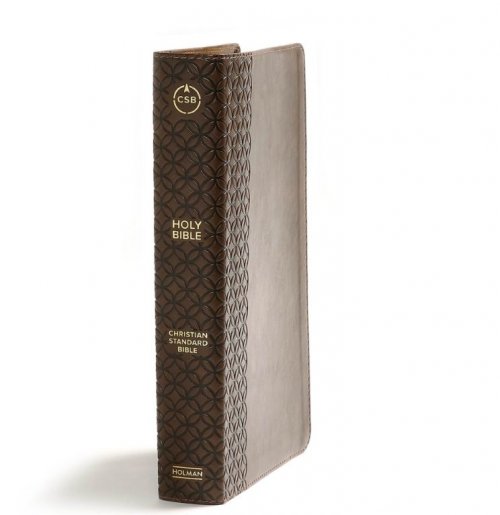 CSB Giant Print, Bible, Brown, Imitation Leather,  Centre-Column Reference, Red Letter, Concordance, Maps, Presentation Page, Gilt Edge, Ribbon Marker