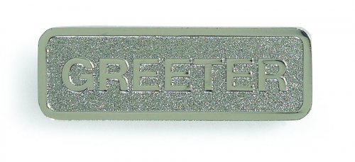 Greeter Badge - Silver Finish
