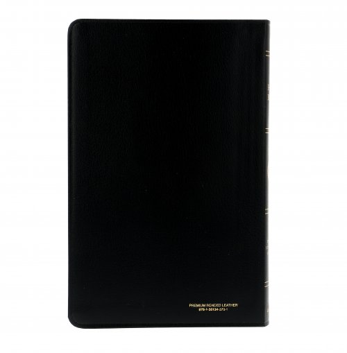 ESV Thinline Bible, Black, Bonded Leather, Two-Column Format, Concordance, Words of Jesus in Red Text, Presentation Pages, Ribbon Marker, Gold Page Edging