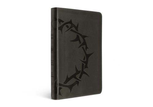ESV Thinline Bible: Charcoal, Crown Design, TruTone