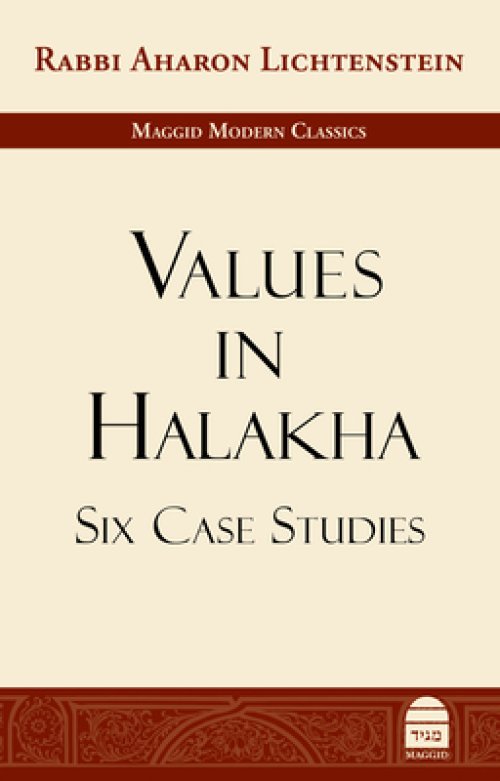 VALUES IN HALAKHA