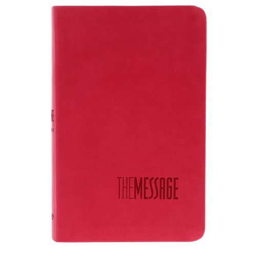 The Message Bible Compact, Bible, Pink, Imitation Leather, Durable Cover, Contemporary Language, Unique Verse-Numbering System