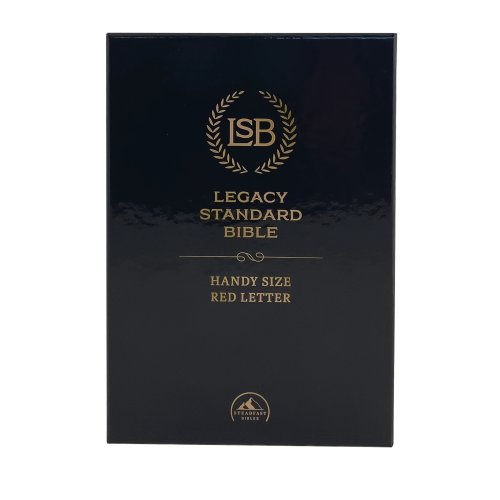 Legacy Standard Bible, Handy Size Paste-Down Black Cowhide Red Letter Indexed