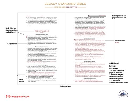 Legacy Standard Bible, Handy Size Paste-Down Black Cowhide Red Letter Indexed
